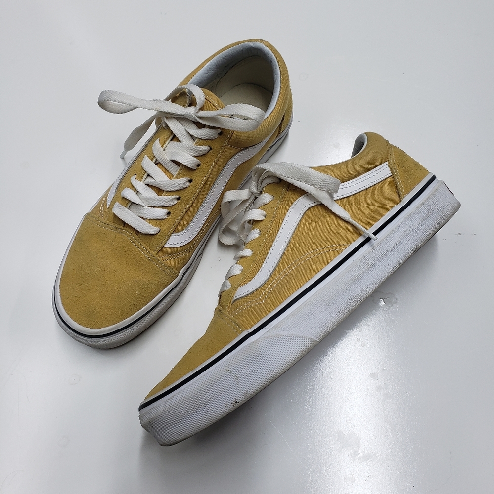 Vans old skool sneakers yellow mustard womens size 7 - Picture 5 of 7